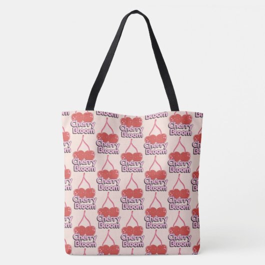 Cherry Bloom Tote Bag Tasche (Rückseite)