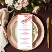 Cherry Blooms Spring Wedding Menükarte