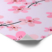 Cherry Blossom 06 Lavendel Poster (Ecke)