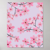 Cherry Blossom 06 Lavendel Poster (Vorne)