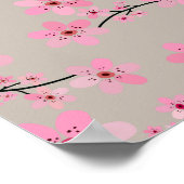 Cherry Blossom 08 Neutral Beige Poster (Ecke)