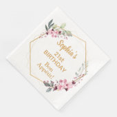 Cherry Blossom 21. Geburtstag Abendessen Party Nap Serviette (Ecke)