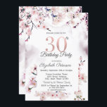 Cherry Blossom 30. Geburtstag Einladung<br><div class="desc">Elegante Kirschblüten auf Aquarellfarben. Sie können sie mit Ihren eigenen Informationen anpassen. Unsere Einladungen sind modern,  zeitlos und elegant. Sie werden Ihre Gäste sicherlich beeindrucken und sie für Ihren besonderen Tag begeistern.</div>
