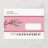 Cherry Blossom Abschluss Ankündigung (pink) (Rückseite)