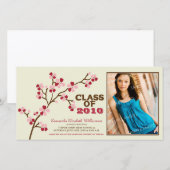 Cherry Blossom Abschluss Ankündigung (rot) (Vorne/Hinten)