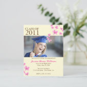 Cherry Blossom Abschluss Einladung (Stehend Vorderseite)