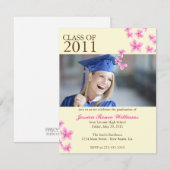 Cherry Blossom Abschluss Einladung (Vorne/Hinten)