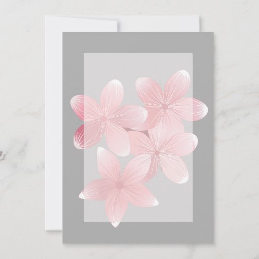 Cherry Blossom Abschluss Einladung (Rückseite)