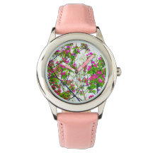 'Cherry Blossom Abstrakt' Watch