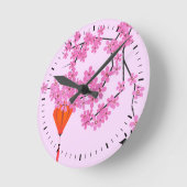 Cherry Blossom Acrylmauer Runde Wanduhr (Winkel)
