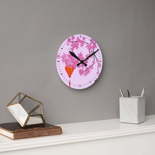 Cherry Blossom Acrylmauer Runde Wanduhr (Büro)