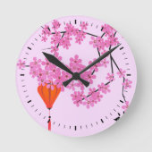 Cherry Blossom Acrylmauer Runde Wanduhr (Vorderseite)