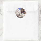 Cherry Blossom. Alles Gute zu Ostern. Runder Aufkleber (Tasche)