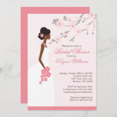 Cherry Blossom American American Brautparty Einladung (Vorne/Hinten)