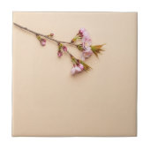 Cherry Blossom and Daisy Background Fliese (Vorderseite)