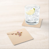 Cherry Blossom and Daisy Background Rechteckiger Pappuntersetzer (Vor Ort)