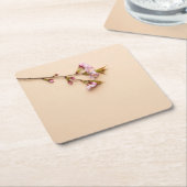Cherry Blossom and Daisy Background Rechteckiger Pappuntersetzer (angewinkelt)