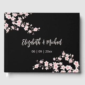 Cherry Blossom Apricot  Floral | Wedding Gästebuch