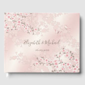 Cherry Blossom Apricot | Hochzeit Gästebuch (Vorderseite)