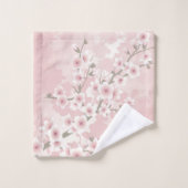 Cherry Blossom Apricot Vintag Badhandtuch Set (Waschlappen)