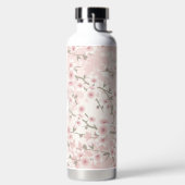 Cherry Blossom Apricot | Vintag Floral Monogramm Trinkflasche (links)