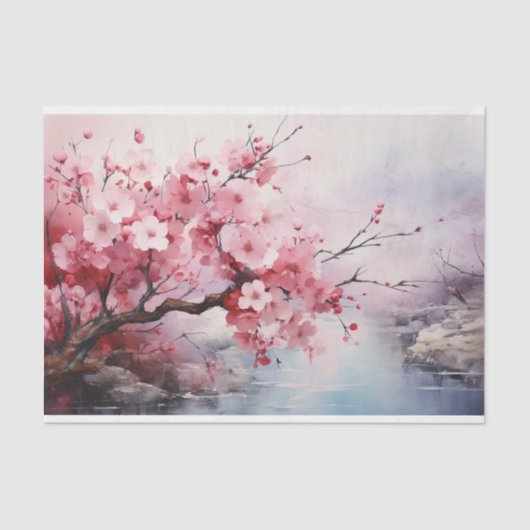 Cherry Blossom Aquarellpapier Seidenpapier (Vorderseite)