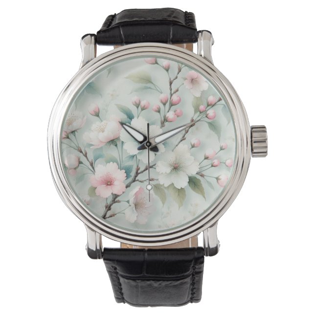 Cherry Blossom Armbanduhr (Vorderseite)