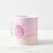 Cherry Blossom Aufstieg Sun Pink Floral Girl Kaffeetasse (Vorderseite Links)