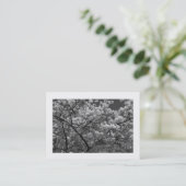 Cherry Blossom B&W (grenzt) Visitenkarte (Stehend Vorderseite)