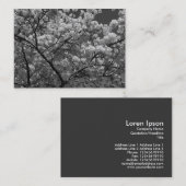 Cherry Blossom B&W Visitenkarte (Vorne/Hinten)