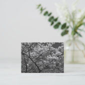 Cherry Blossom B&W Visitenkarte (Stehend Vorderseite)