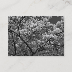 Cherry Blossom B&W Visitenkarte
