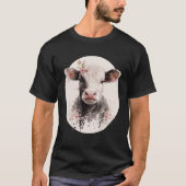 Cherry Blossom Baby Cow Calf Japanese Sakura Farm T-Shirt (Vorderseite)