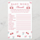 Cherry Blossom Baby Word Scramble Game Flyer (Vorne)