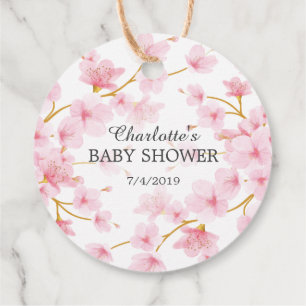 Cherry Blossom Babydusche Gefallen Geschenk Tag Geschenkanhänger