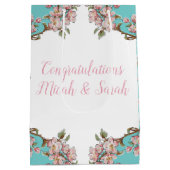 Cherry Blossom Babydusche Mittlere Geschenktüte (Rückseite)