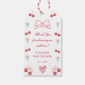 Cherry Blossom Babydusche Vielen Dank Geschenkanhänger (Vorderseite)