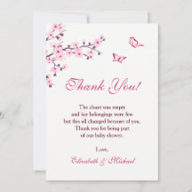 Cherry Blossom Babydusche zum Download Vielen Dank