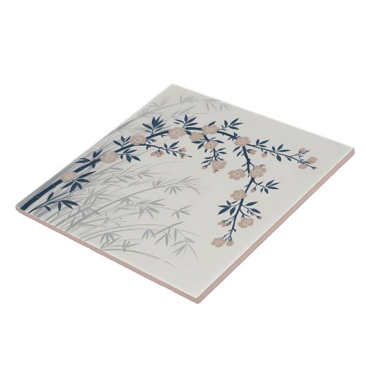 Cherry Blossom & Bamboo Keramik Tile Fliese (Seite)