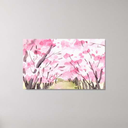 Cherry Blossom Baumkonzept Kunst, Dichtung und Mus Leinwanddruck (Vorderseite)