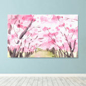 Cherry Blossom Baumkonzept Kunst, Dichtung und Mus Leinwanddruck (Insitu (Holzboden))