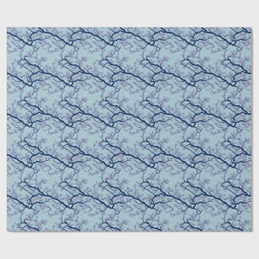 Cherry Blossom Baummuster Geschenkpapier (Flach)