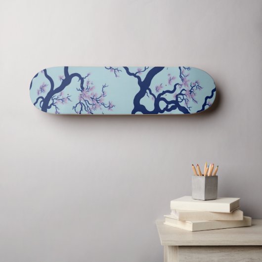 Cherry Blossom Baummuster Skateboard (Wandkunst (Horz))