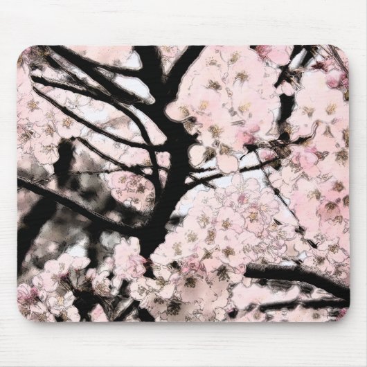 Cherry Blossom bearbeitet Mousepad (Vorne)