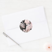 Cherry Blossom bearbeitet Runder Aufkleber (Umschlag)