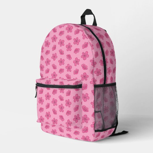Cherry Blossom Bedruckter Rucksack (Rückseitige Ecke Rechts)