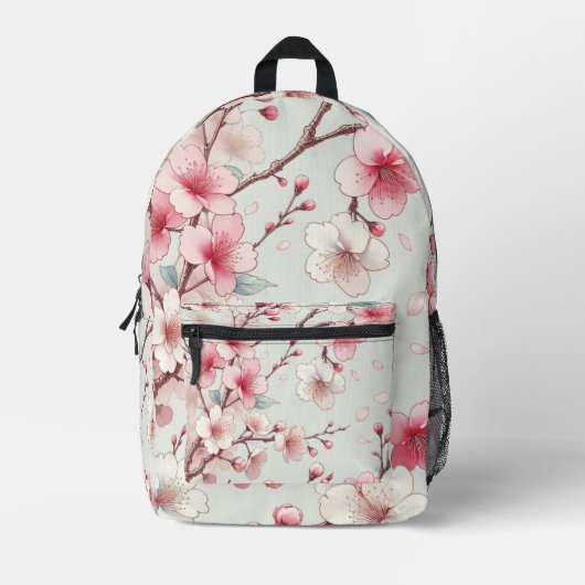 Cherry Blossom Bedruckter Rucksack (Vorderseite)