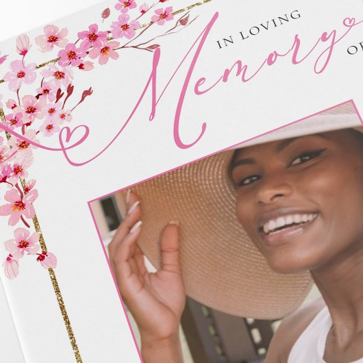 Cherry Blossom Beerdigungsprogramme Karte