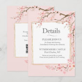 Cherry Blossom Begleitkarte (Vorne/Hinten)