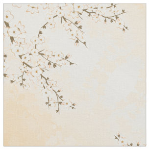 Cherry Blossom Beige Creme Asia Floral Stoff